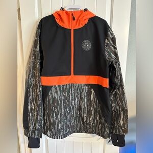 Airblaster Trenchover Snowboarding Jacket - Realtree Camo/Black/Orange - XL